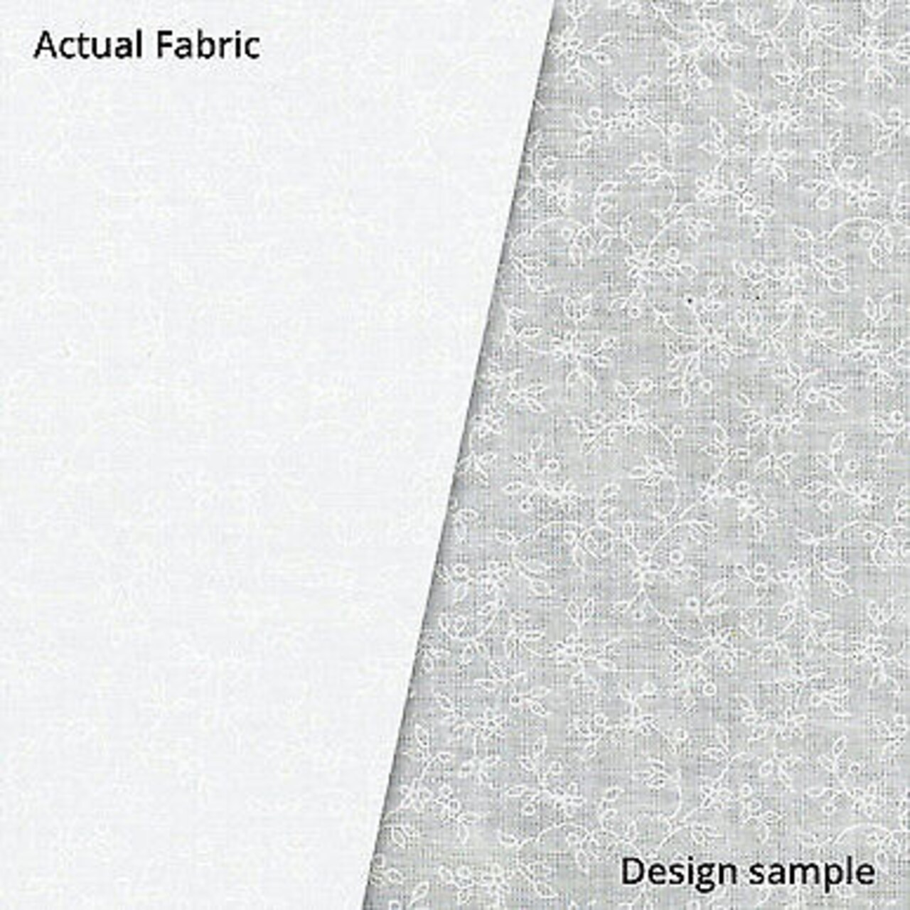 Solitaire White on White~Ultra White~Lacy Vines Cotton Fabric by Maywood Studio